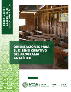 Diseño Creativo del Programa Analítico: Orientaciones