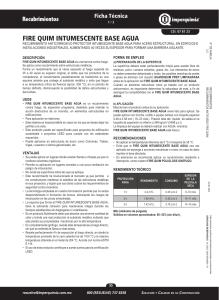 FIRE QUIM Intumescente: Ficha Técnica y Especificaciones