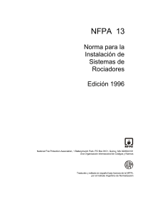 NFPA 13 (1996 en español) Instalacion de Sistemas de rociadores