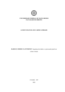 DADOS E CRIMES NA INTERNET: Segurança dos dados e a persecução penal nos crimes virtuais (BRASIL)