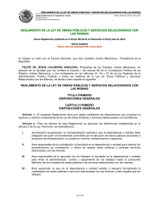 Reglamento de Obras Públicas y Servicios Relacionados en México