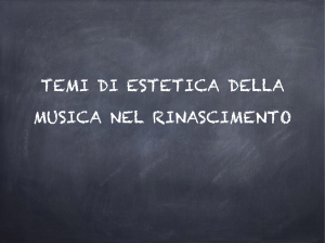 Estetica musica Rinascimento (temi)