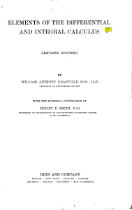 William Anthony Granville, Percey Franklyn Smith - Elements of Differential and Integral Calculus-Nabu Press (2010)