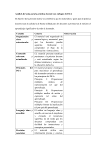 Análisis de Guía Docente con Enfoque DUA