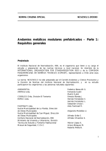 NCh2501/1: Andamios Metálicos Modulares - Requisitos