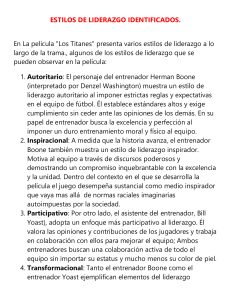 ESTILOS DE LIDERAZGO IDENTIFICADOS