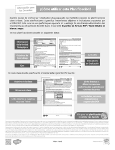 Editable Plani Mat 3°básico Operaciones, patrones, tiempo y datos