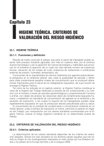 Higiene Teórica y Riesgo Higiénico: Criterios de Valoración