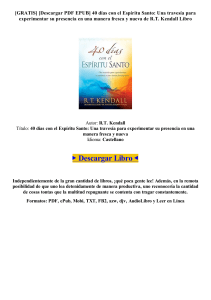 (PDF EPUB) LIBRO 40 días con el Espíritu Santo de R.T. Kendall  epub 