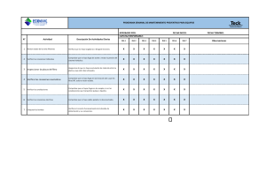 Programa de Mantencion diario Ecomining