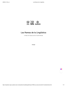 Las Ramas de la Lingüística