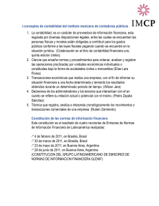 Conceptos de Contabilidad y Normas Financieras en México