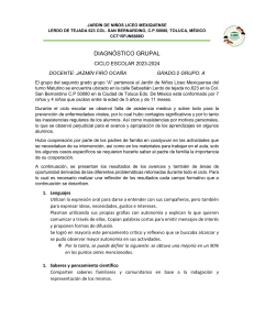 Diagnóstico Grupal Jardín de Niños Liceo Mexiquense 2023-2024