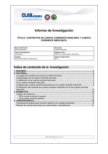 Contratos de Cuenta Corriente Bancaria y Mercantil: Análisis