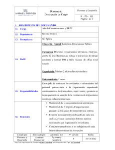 Encargado de Comunicaciones