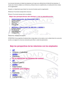 Apuntes de clase sobre Gestión de Recursos Humanos