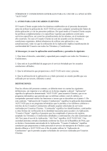 TÉRMINOS Y CONDICIONES GENERALES PARA EL USO DE LA APLICACIÓN