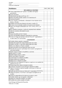 Guía Portage: Evaluación Desarrollo Infantil 3-4 Años