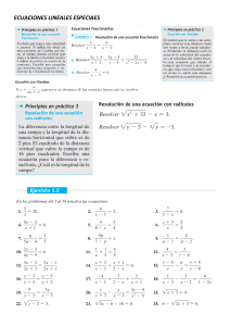 9. ECUACIONES LINEALES ESPECIAES