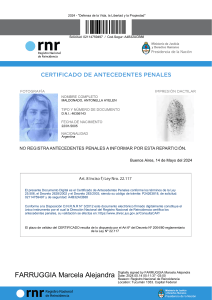 certificado reincidencia