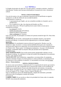 Novela Española Siglo XX: Generación del 98 y del 14
