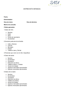 Entrevista Infantil: Formulario de Evaluación Psicológica