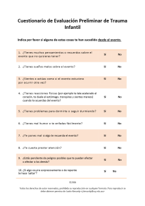 Cuestionario de Evaluación Preliminar de Trauma Infantil