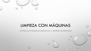 Limpieza con máquinas