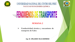 Conductividad Térmica y Transporte de Calor - Ingeniería Química