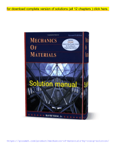 sample-Solution Manual of Mechanics of Materials by Roy Craig 2nd edition pdf