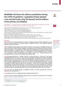 Modifiable risk factors for asthma exacerbations during