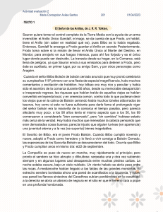 Actividad de Evaluación: El Señor de los Anillos y El Guardián