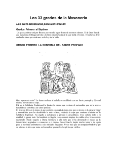 Los 33 grados de la masoneria
