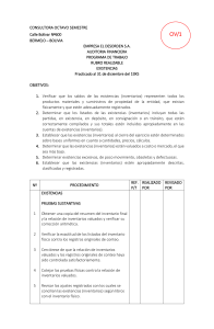 Programa de Auditoría Financiera de Existencias