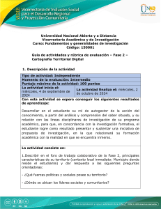 Guía de actividades y rúbrica de evaluación – Fase 2 – Cartografía Territorial Digital