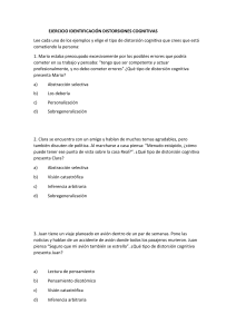 Identificación de Distorsiones Cognitivas: Ejercicio Práctico