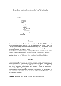 200. Sketch of a tentative modification of the "laws" of dialectics - 200. Boceto de una modificación tentativa de las "leyes" de la dialéctica