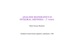 ANALISIS MATEMATICO II INTEGRAL DEFINIDA - 2° parte