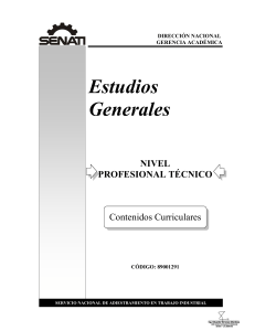 Plan de Estudios de Matemáticas Nivel Técnico Profesional