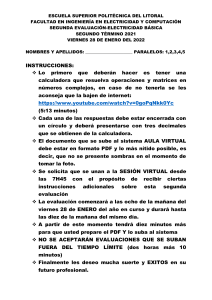 Examen Electricidad Básica ESPOL 2021