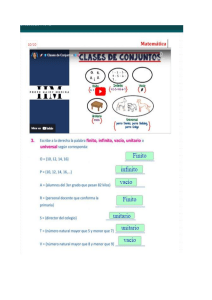 CLASIFICACION DE CONJUNTOS 