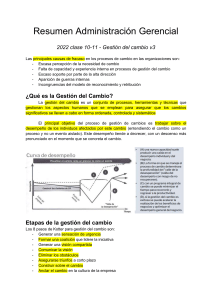 Gestión del Cambio y IT: Resumen Administración Gerencial