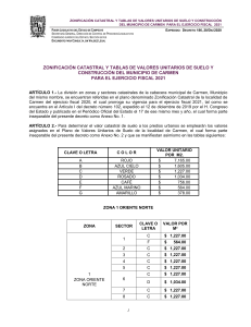 Zonificacion Catastral Mpio Carmen