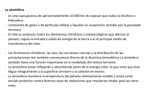 La Atmósfera: Capas, Dinámica y Transferencia de Energía