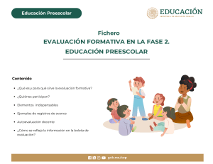 Evaluación Formativa en Educación Preescolar