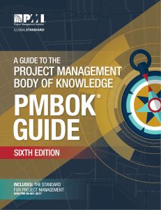 PMBOK Guide: Project Management Body of Knowledge, 6th Ed.