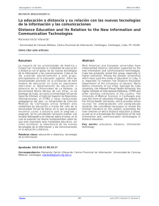 Educación a Distancia y TIC: Revisión Bibliográfica