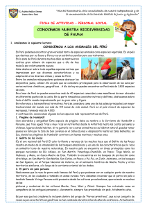 FICHA -JUEV-PS-CONOCEMOS NUESTRA BIODIVERSIDAD de fauna