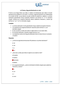 HOJA DE TRABAJO Primera y Segunda Declinación en Latín (1) hehco