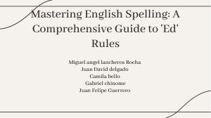 Mastering 'Ed' Rules: English Spelling Guide